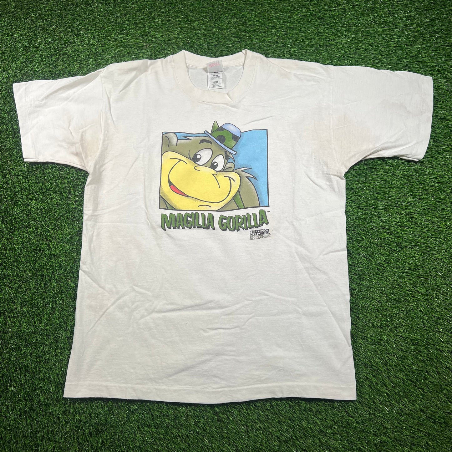1990s Magilla Gorilla White Portrait Tee Size Large USED v18195