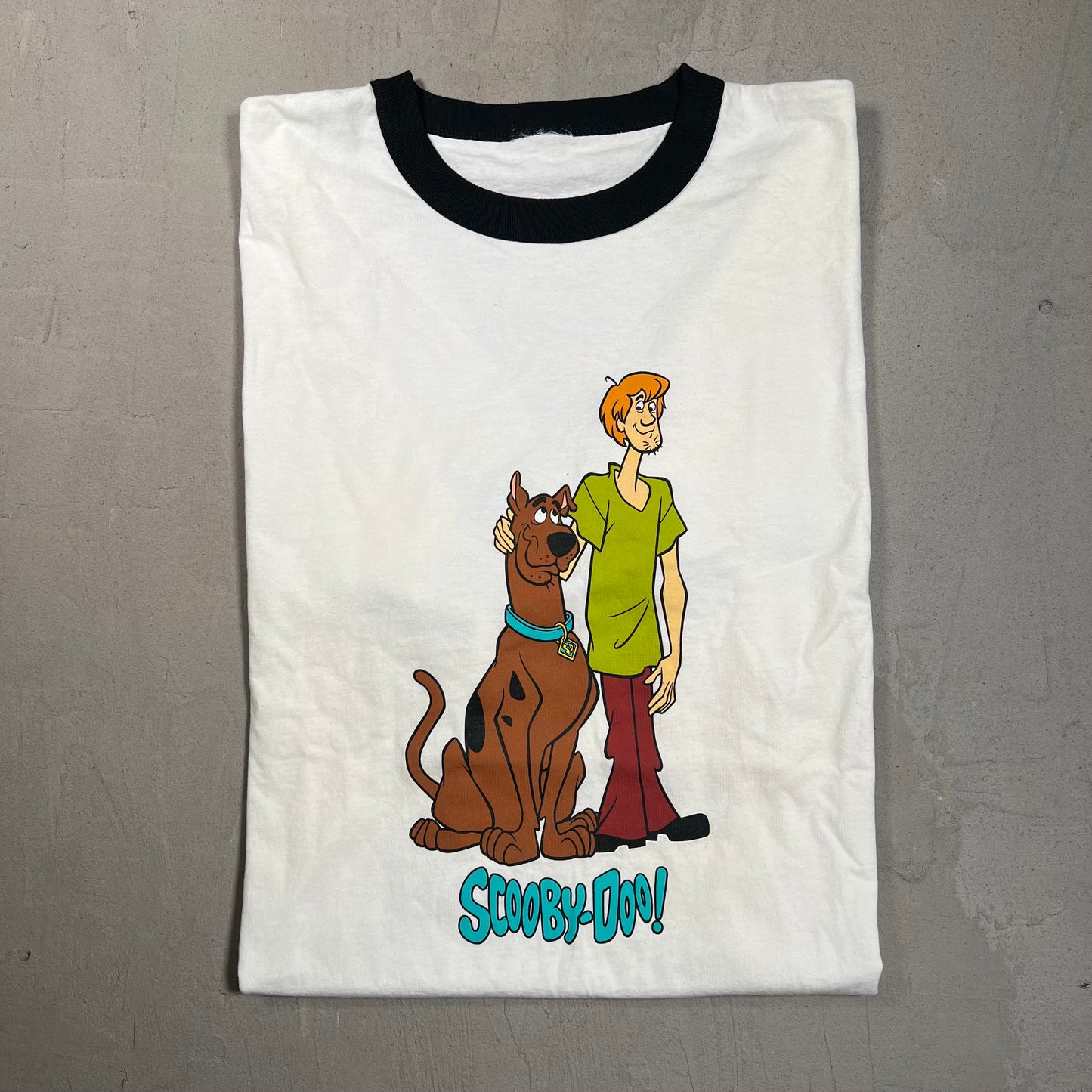 1990s Scooby Doo Shaggy White Ringer Tee Size XL USED v16385