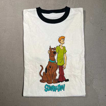 1990s Scooby Doo Shaggy White Ringer Tee Size XL USED v16385