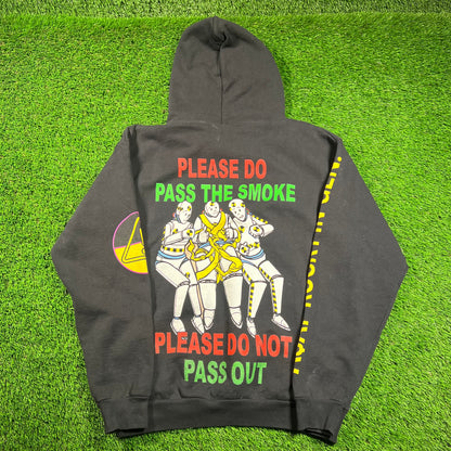 Asap Rocky Hows My Moshing Rolling Loud Black Hoodie Size Medium USED x16579