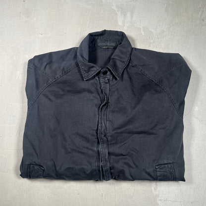 Stone Island Black Cargo Zip Up Light Jacket Size Large USED x17367