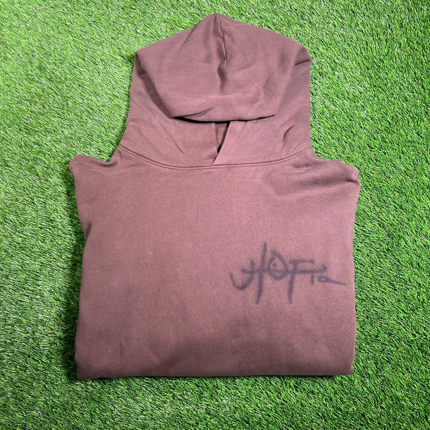 Travis Scott Brown Utopia Album Hoodie Size Large USED x15724
