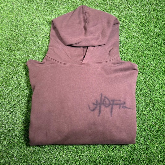 Travis Scott Brown Utopia Album Hoodie Size Large USED x15724
