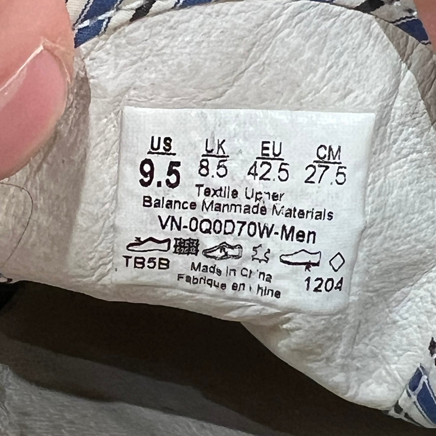 Vans Era Supreme CDG Shirt Blue White (2012) Size 9.5 USED s20191