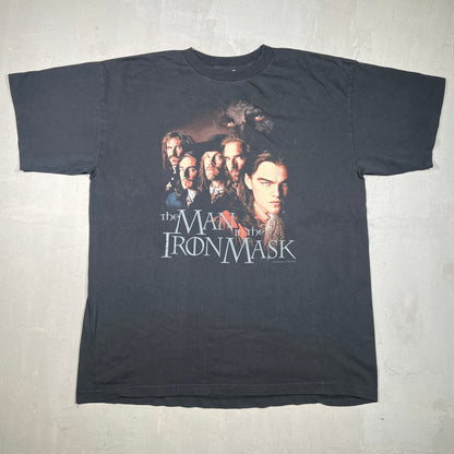 Y2K Man in the Iron Mask Black Tee Size XL USED v19284