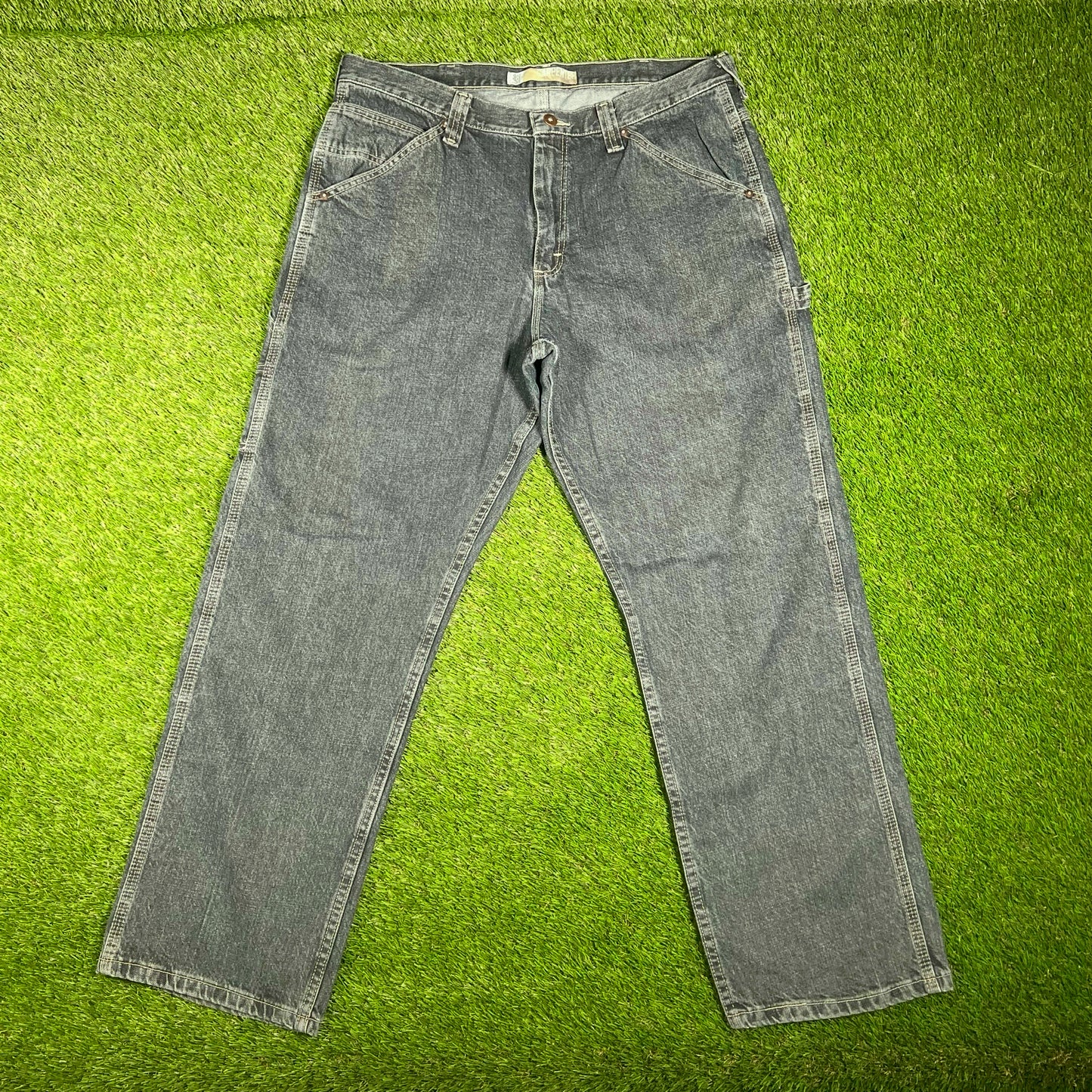 Y2K Lee Dungarees Blue Carpenters Size 36 USED v17628