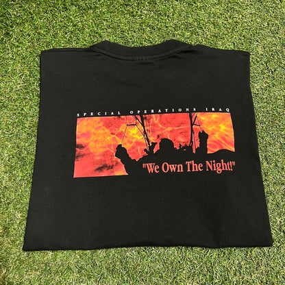 Operation Iraqi Freedom Black Tee Size XXL USED v16209