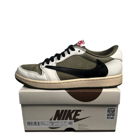 Jordan 1 Travis Scott Medium Olive Size 9.5 USED s17176