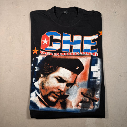Y2K Che Guevara Rap Style Black Tee SIze XL USED v17964