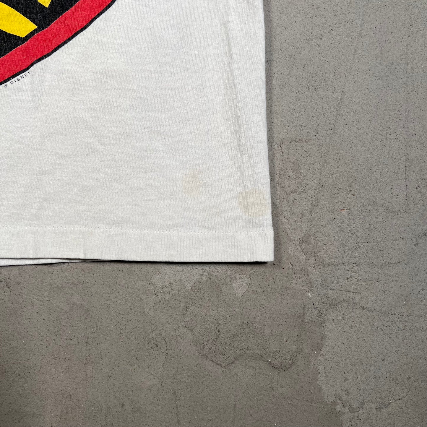 1990 Dick Tracy Large Print White Tee Size Medium USED v19539
