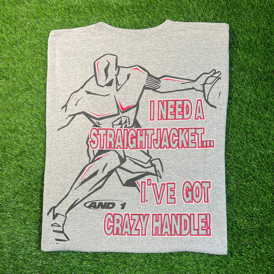 1990s And 1 Grey "Straightjacket" Tee Size XXL USED v18837