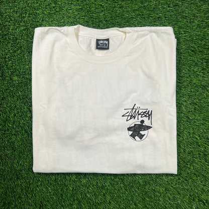 Stussy "Long Haul" White Tee Size Large USED x16130