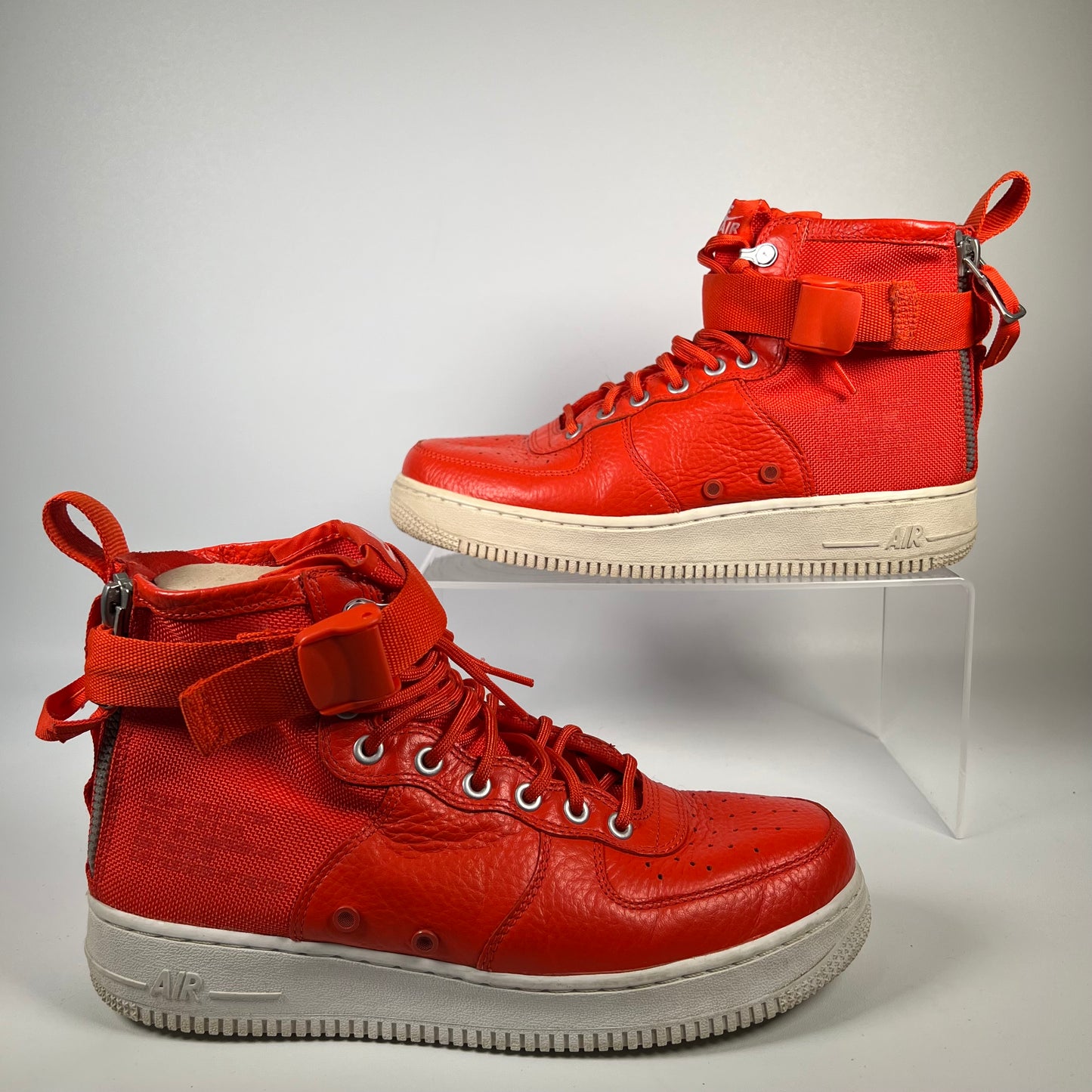 Nike Air Force One Mid Team Orange (2017) Size 9 USED s18759