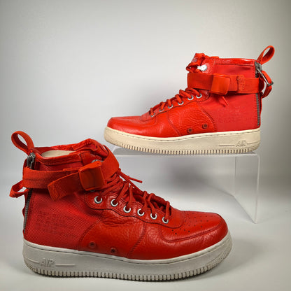 Nike Air Force One Mid Team Orange (2017) Size 9 USED s18759