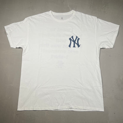 Eric Emanuel Yankees All I Got Was This Tshirt White Tee Size One Size USED x17044
