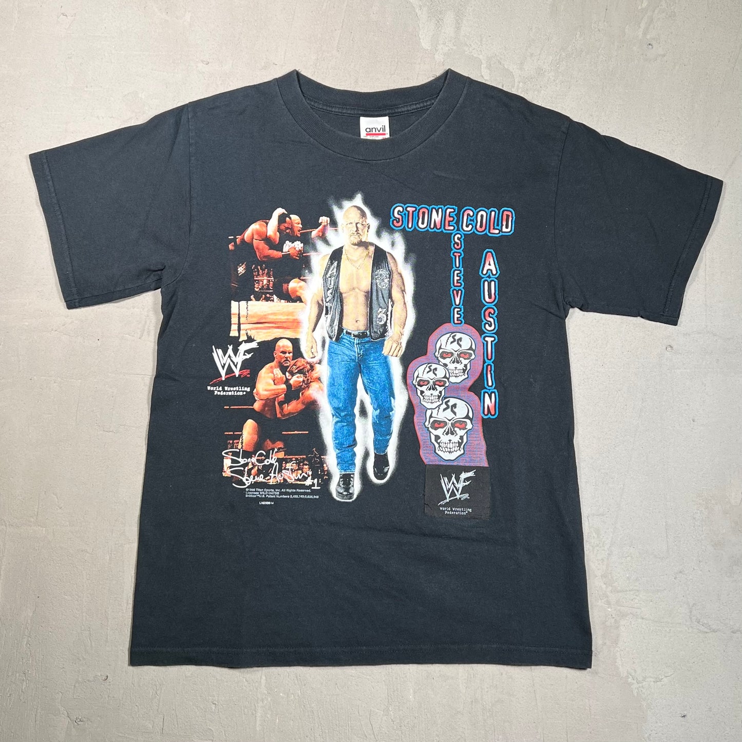 Stone Cold Steve Austin Talking 1998 Tee Black Size Medium Used v5526