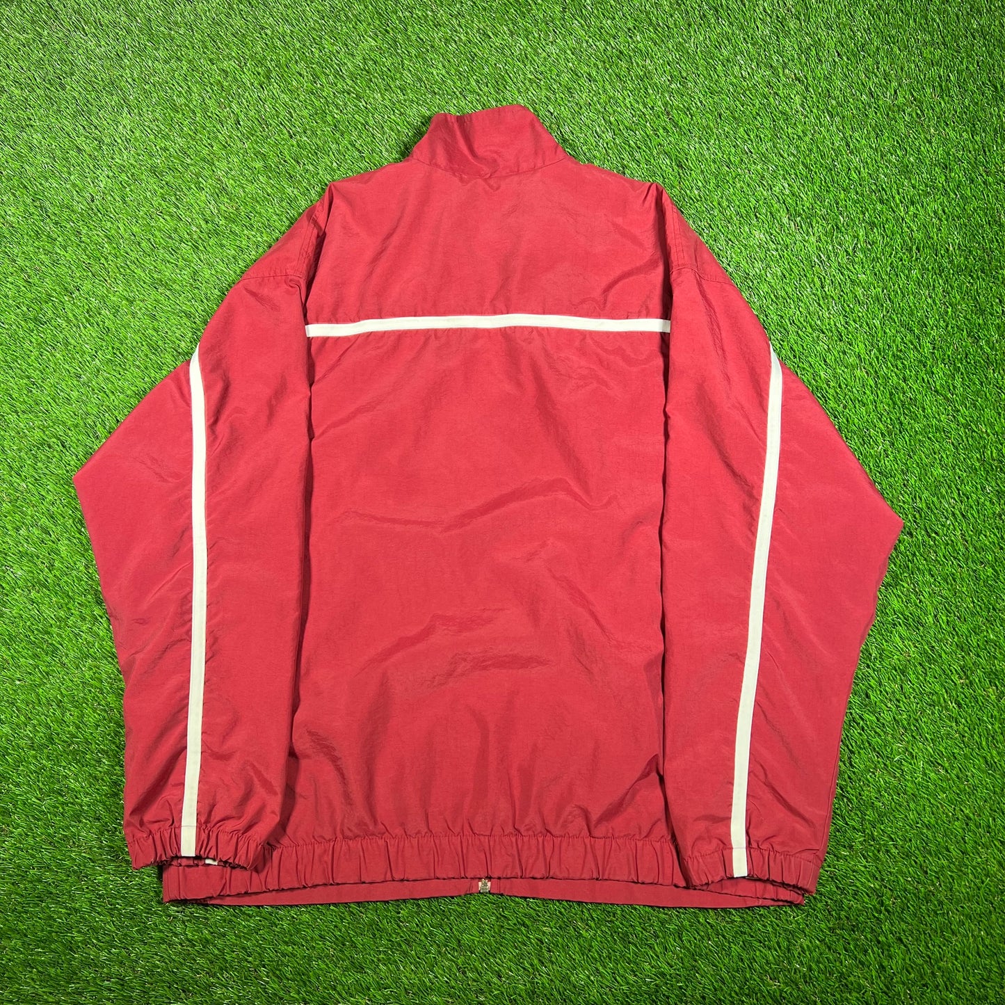 Y2K Nike Bloomfield Basketball Maroon Light Zip Up Jacket Size Large USED v17830