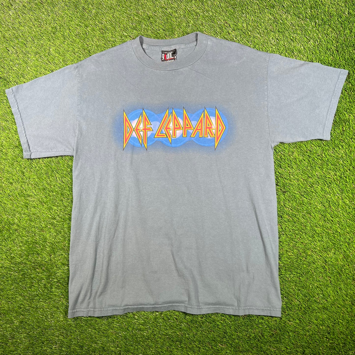 1999 Def Leppard Blue Euphoria Tour Tee Size Large USED v17254