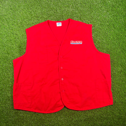 Costco Wholesale Employee Red Vest Size XXL USED v17869