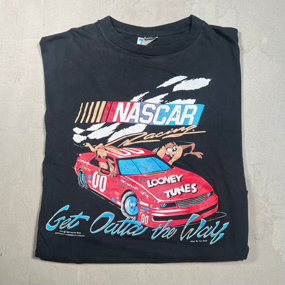 1993 Nascar Taz Black Tee Size XL USED v17775