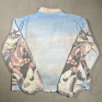 Vale Forever Stampede Blue Work Jacket Size XXL USED x18452