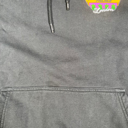 Palace London Black Hoodie Size Large USED x14304