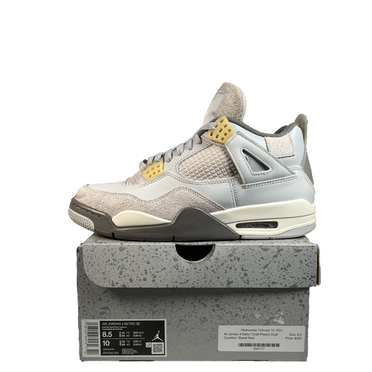 Jordan 4 Craft Photon Dust (2023) Size 8.5 USED S21542