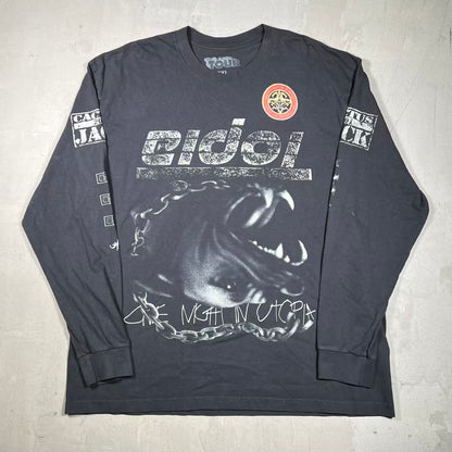 Cactus Jack Travis Scott Eidol Black Longsleeve Size XXL USED x18727