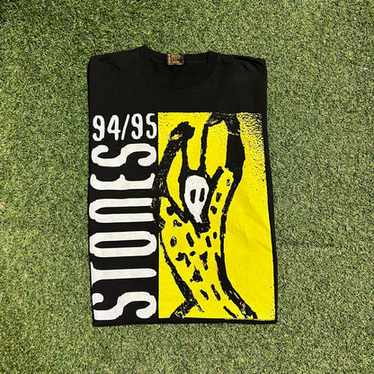 1995 Rolling Stones "Voodoo" North American Tour Black Tee Size Large USED v16119
