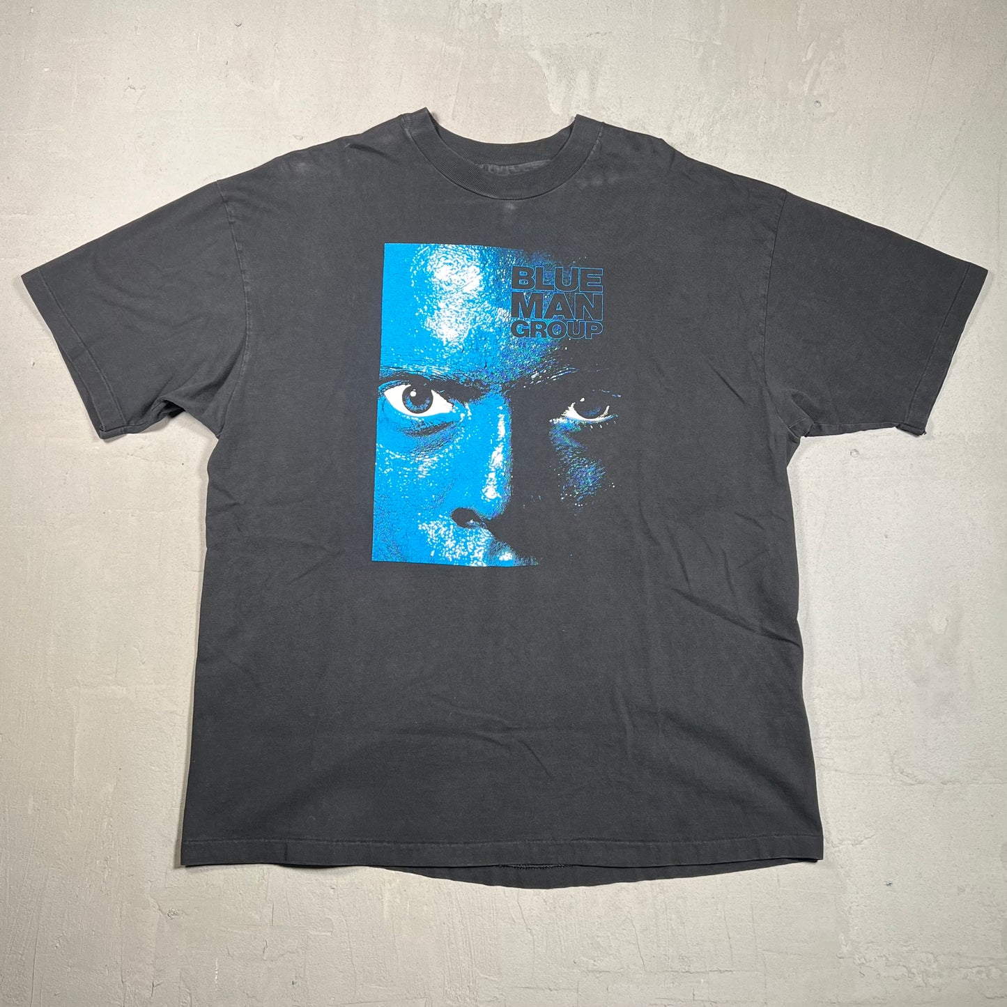 1990s Blue Man Group Promo Black Tee Size XL USED v14977