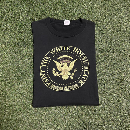 1990s George Clinton Paint the White House Black Black Tee Size XL USED v16247