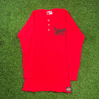 1980's Harley Davidson Red Thermal Longsleeve Size Large USED v18427