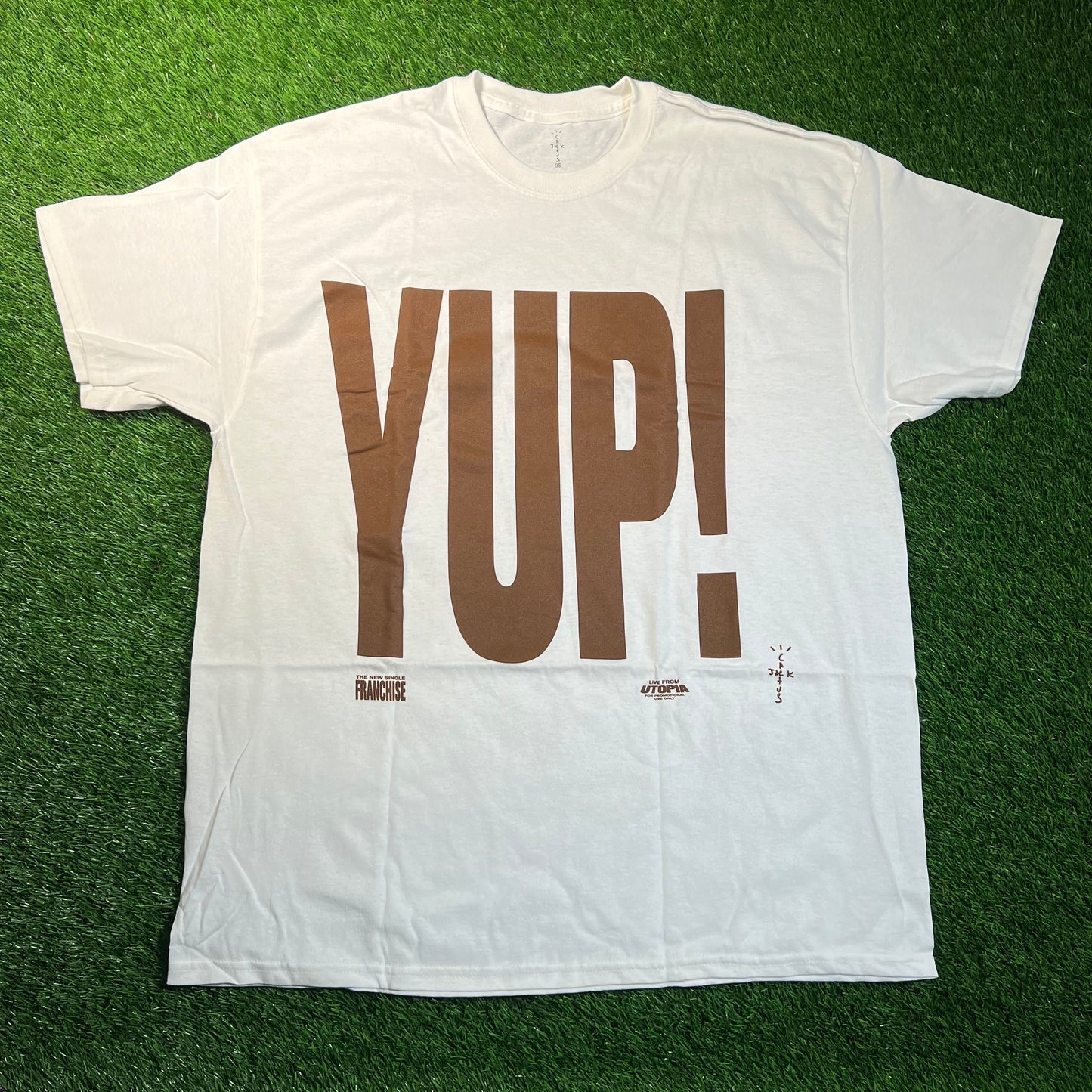 Travis Scott Franchise Promo YUP White Tee Size One Size NEW x16921