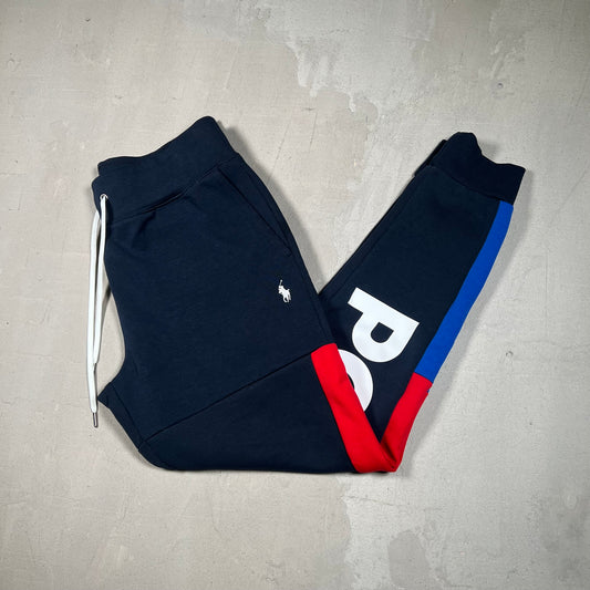 Polo Ralph Lauren Navy "Polo" Track Pants Size Small USED v19033