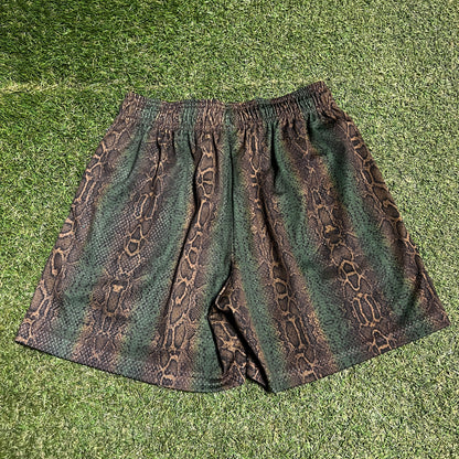 Eric Emanuel Green Snake Camo Shorts Size Medium USED x13828