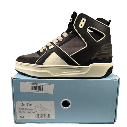 Just Don Panelled Black Basketball Shoes Size 10 USED s16889