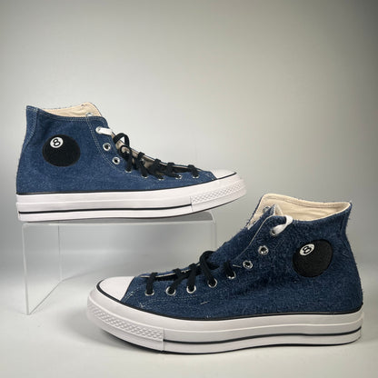 Stussy 8 Ball Navy Blue Converse Chuck Taylor 70 (2022) Size 12 NEW s20034