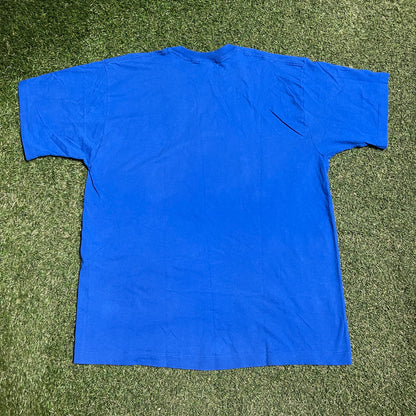 2000s New York Giants Helmet NPC Eastern Division Blue Tee Size XL USED v16259