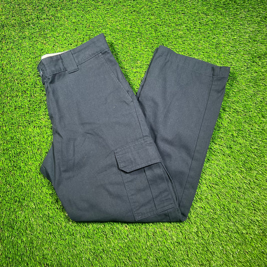 Dickies Navy Blue Cargo Pants Size 34x30 USED v18617