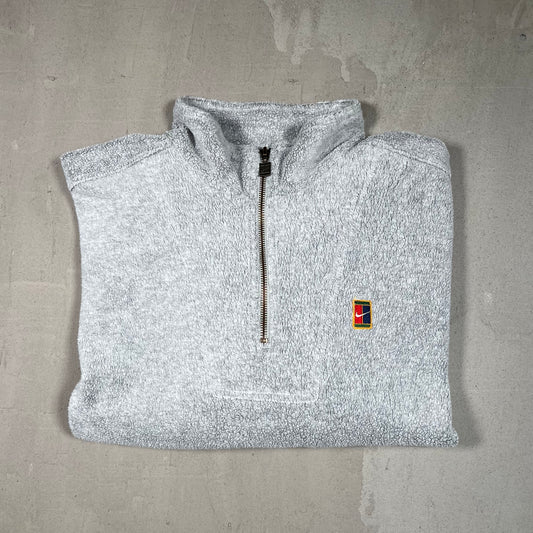 Nike Challenge Court Grey Quarter Zip Size Large USED v19109