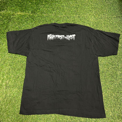 Y2K From First to Last Black Band Tee Size Large USED v16100