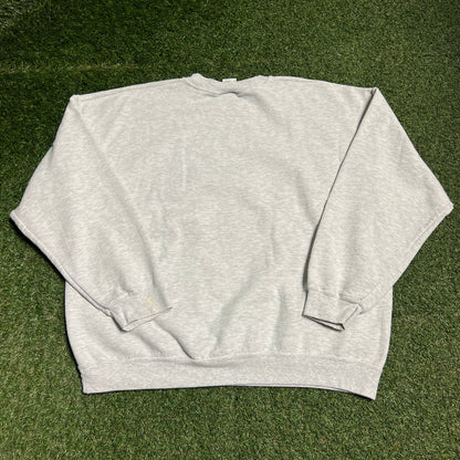 2012 Superbowl Giants Patriots Indianapolis Grey Crewneck Size XXL USED v16434