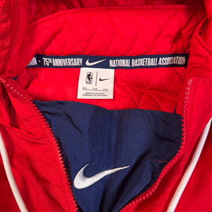Nike Brooklyn New Jersey Red/Blue Puffy Jacket Size XXL USED