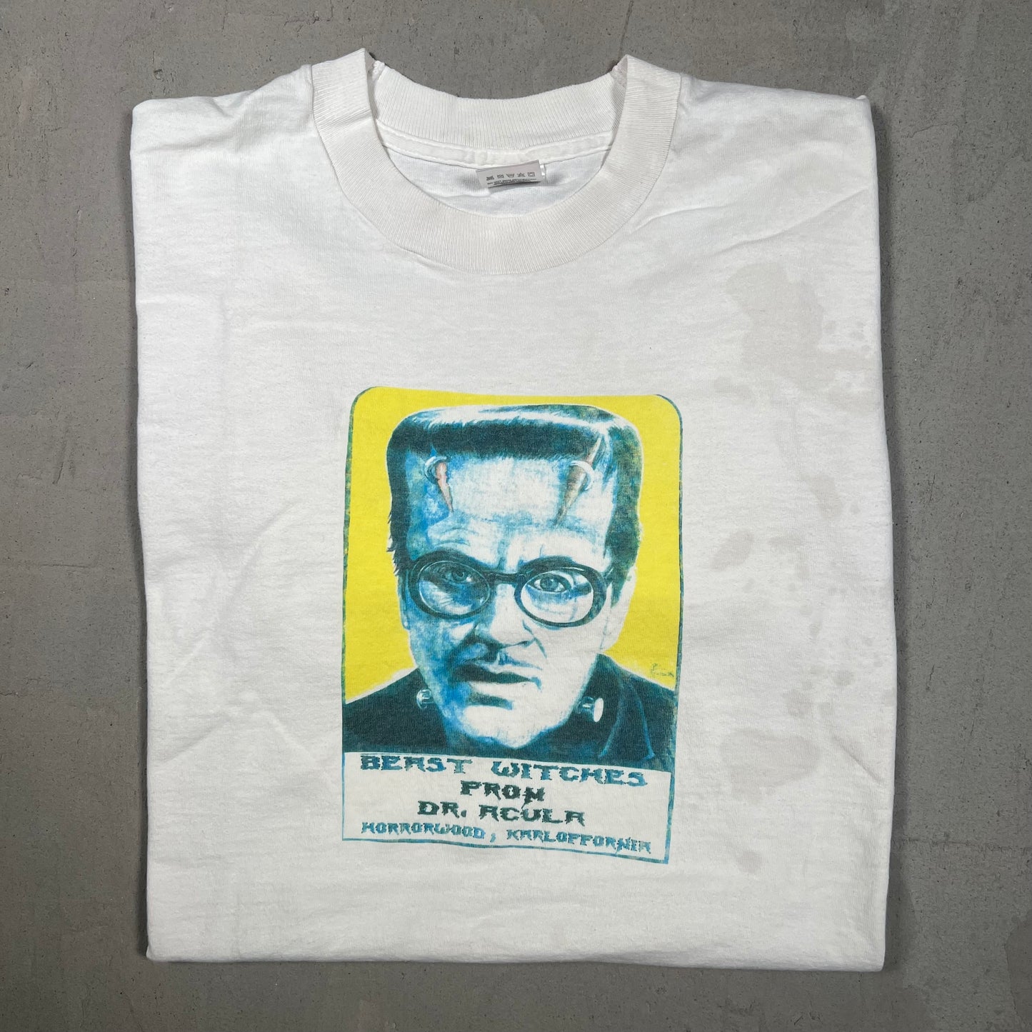 1990s Frankenstein "Beast Witches" White Tee Size Large USED v17041