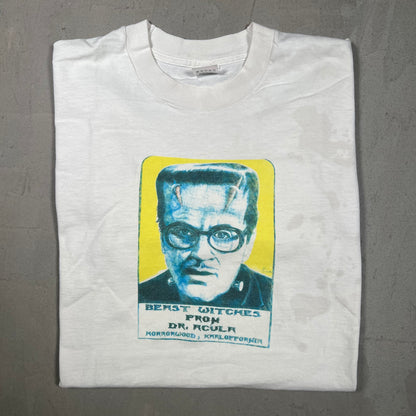 1990s Frankenstein "Beast Witches" White Tee Size Large USED v17041