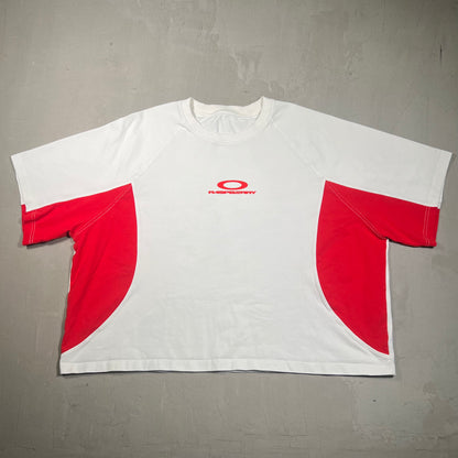 GV Gallery Raspberry Hills White/Red Colorblock Tee Size XL USED x17488