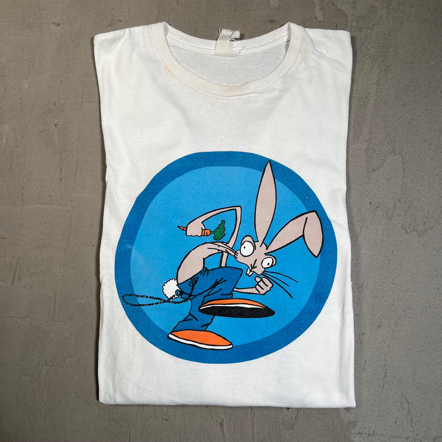 Y2K Blink 182 Bunny Rabbit Longsleeve White Size Medium USED v19378