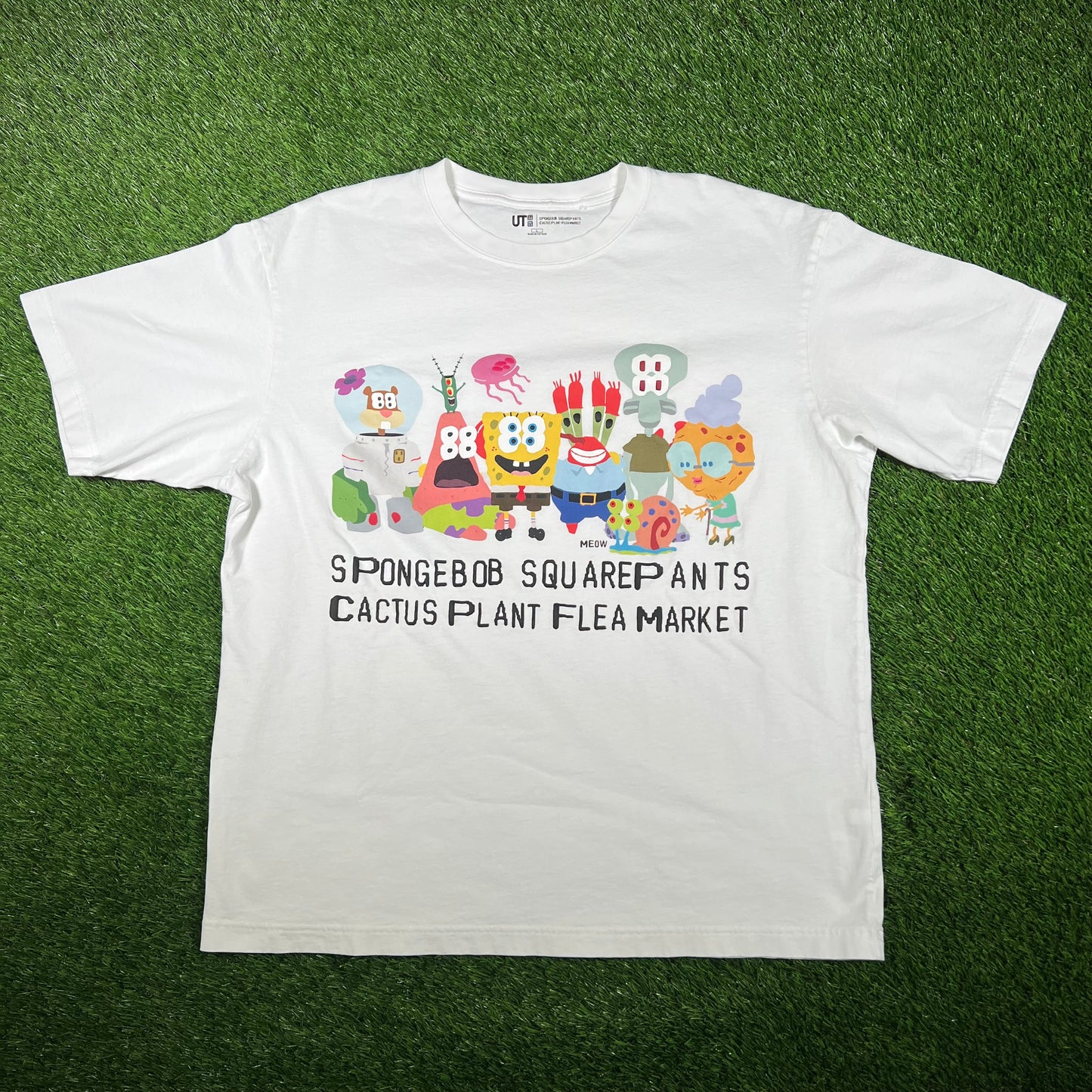 CPFM Uniqlo Spongebob White Tee Size Large USED x14793