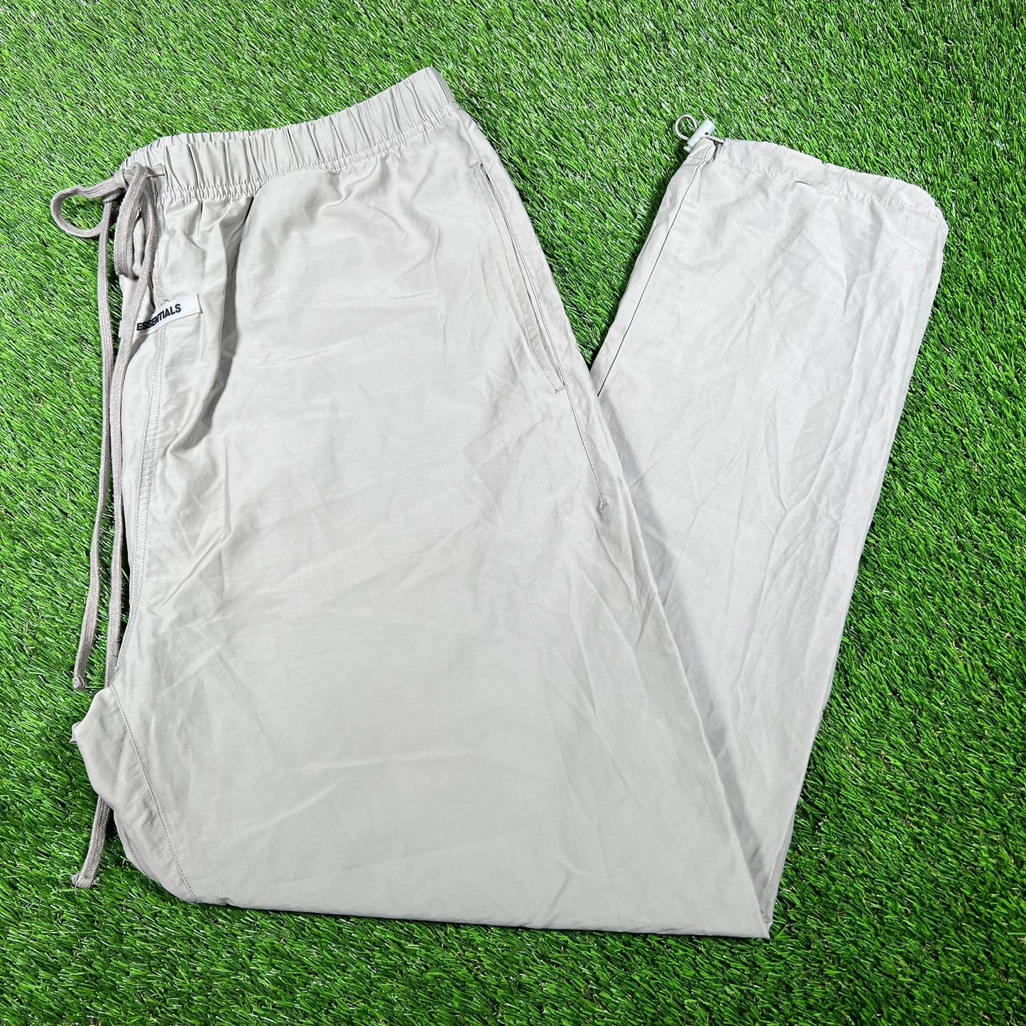 Fear of God FOG Essentials Stone Nylon Track Pants Size XXL USED x14718
