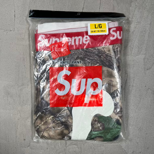 Supreme Hanes Bones Camo Thermal Pants (1 pack) Size Large NEW x18632